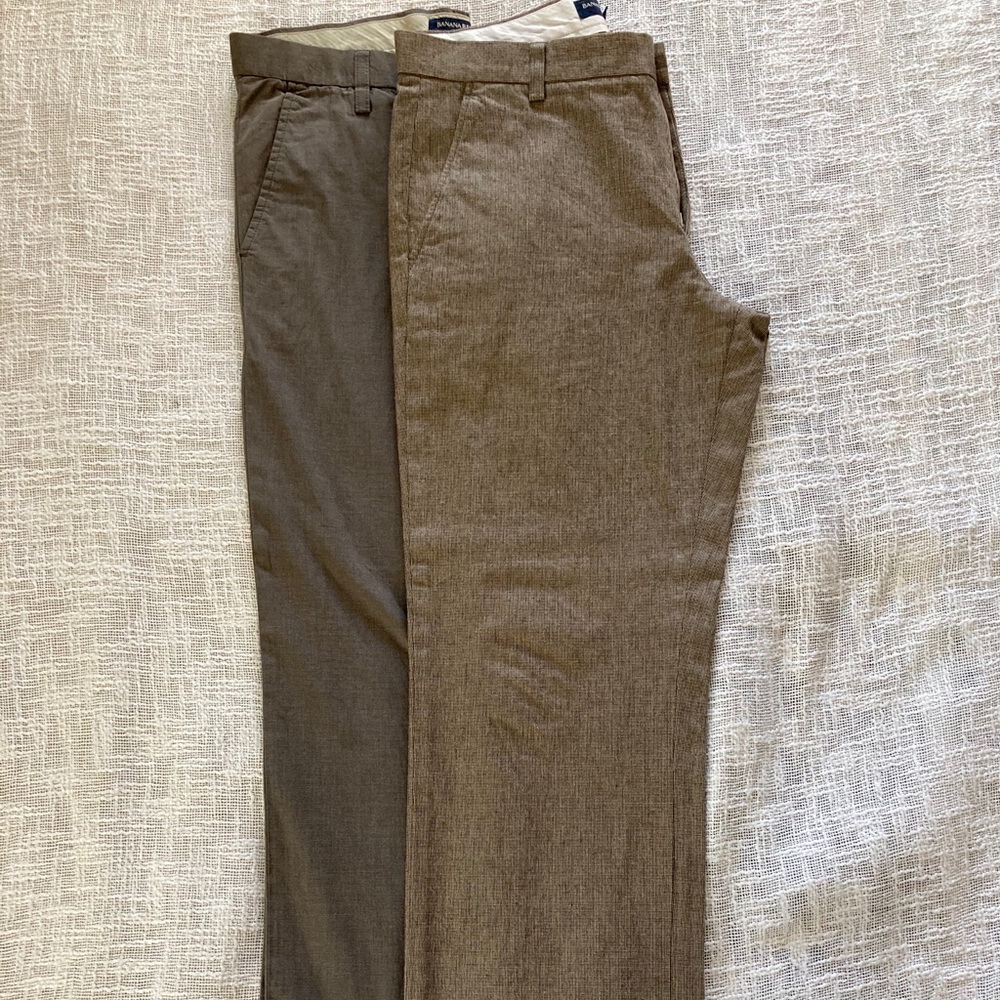 Banana Republic Flat Front Trousers LOT OF 2